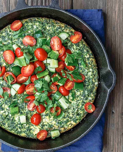 Feta and Spinach Frittata