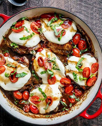 Balsamic Glazed Caprese Chicken