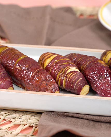 에어프라이어로 만드는 고구마간식! 아코디언꿀고구마 ♥