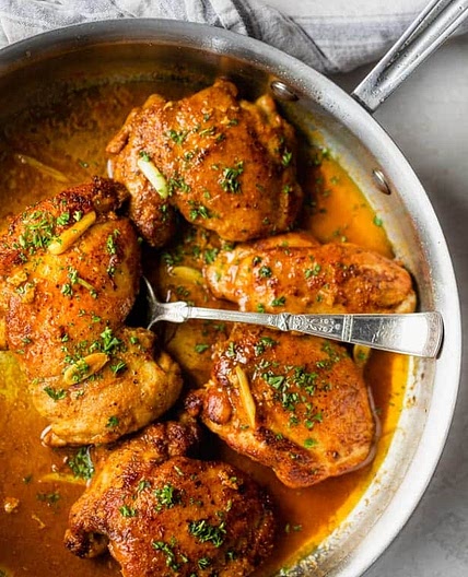Pan Seared Chicken Thighs