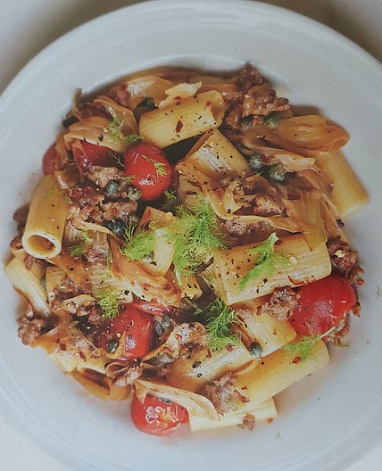 SAUSAGE, FENNEL AND CHILLI RIGATONI