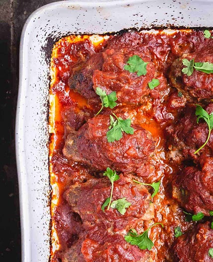 Greek Baked Meatballs: Soutzoukakia