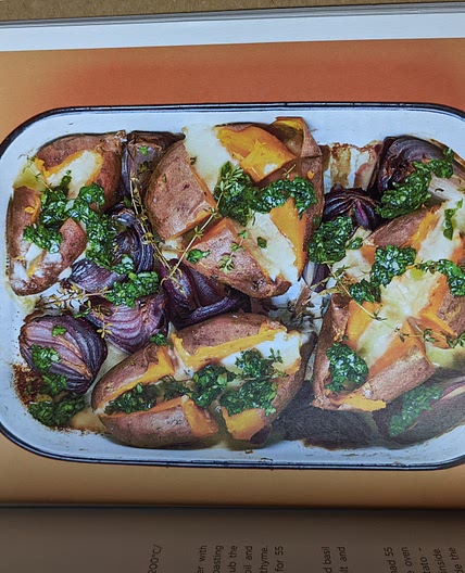 Sweet potato with Mozzarella, Onions & Basil