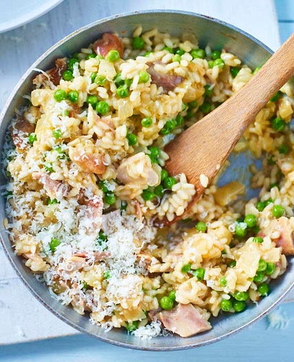 Easy chicken and pea risotto