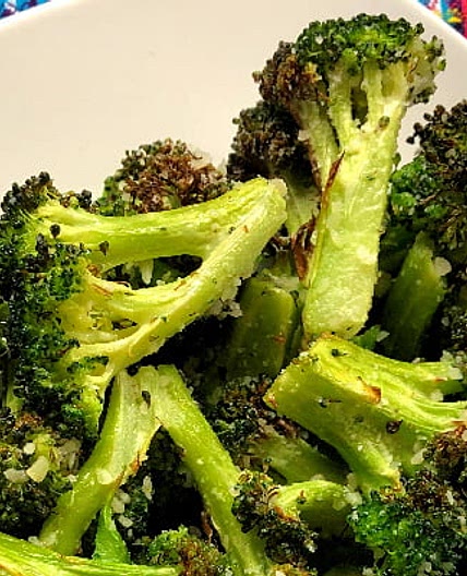 Air Fryer Roasted Broccoli Parmesan