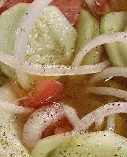Marinated Cucumbers, Onions, and Tomatoes