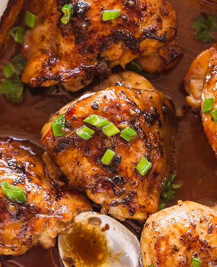 Marinated Oven Baked Chicken Thighs