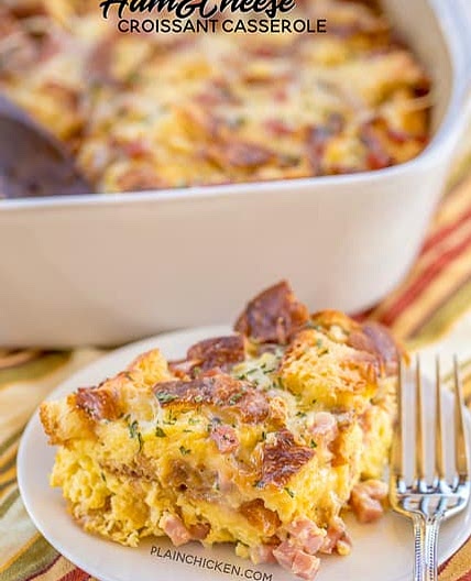 Ham & Cheese Croissant Casserole