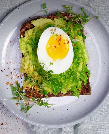 Avocado and egg toast