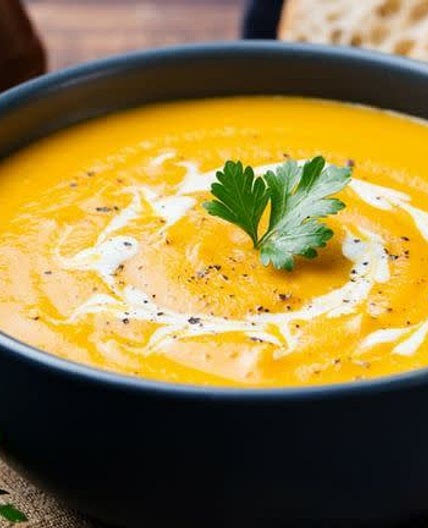Pumpkin Soup with Sourdough Bread