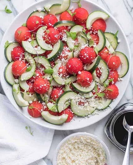 Watermelon Cucumber Salad