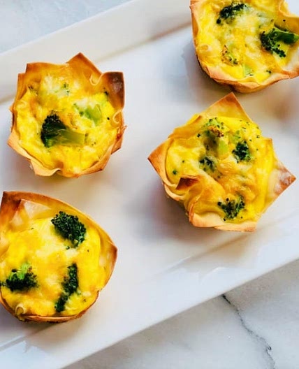 Breakfast Egg Muffins in Wonton Wrappers