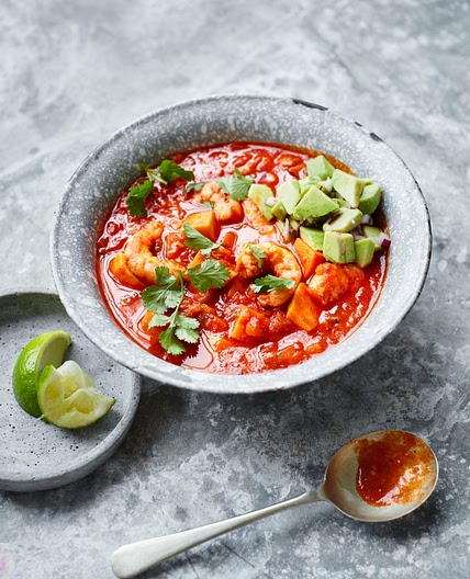 Mexican prawn soup