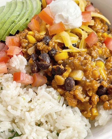 Turkey Taco Burrito Bowls