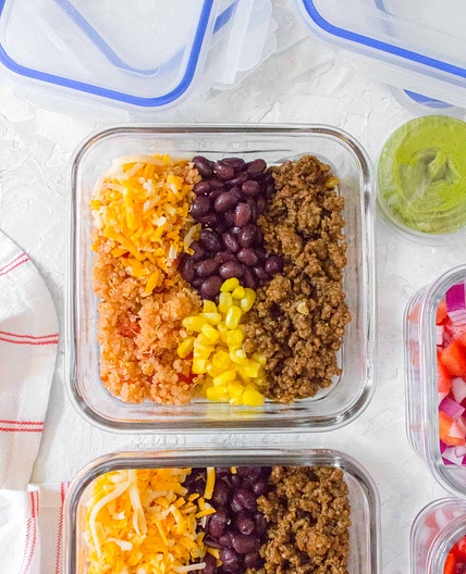 Salsa Quinoa Taco Bowl Meal Prep