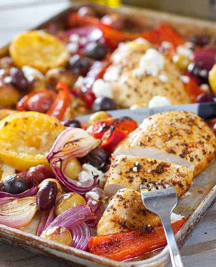 Greek Sheet Pan Chicken Dinner