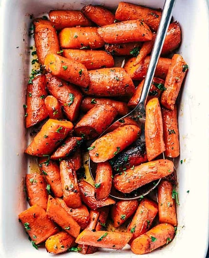 Roasted Brown Butter Honey Garlic Carrots