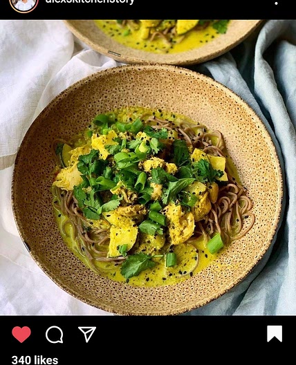 Asian Coconut Chicken Noodles