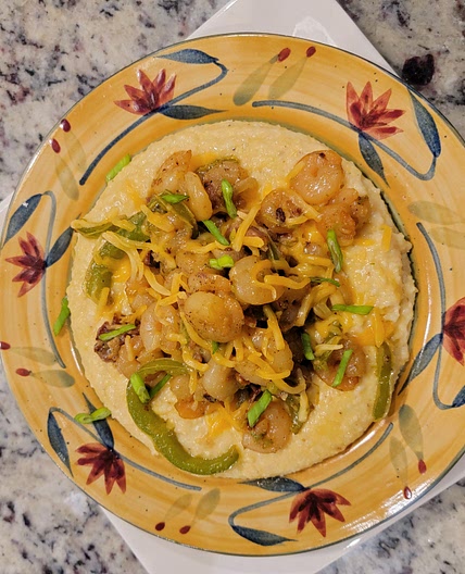 South Carolina "Style" Cheddar Cheese Shrimp & Grits Recipe