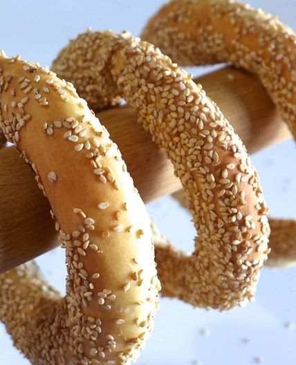 Greek Sesame Bread rings recipe (Koulouri Thessalonikis)