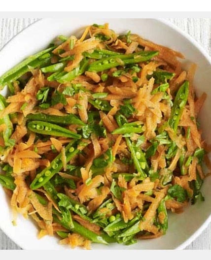 Carrot & sugar snap salad