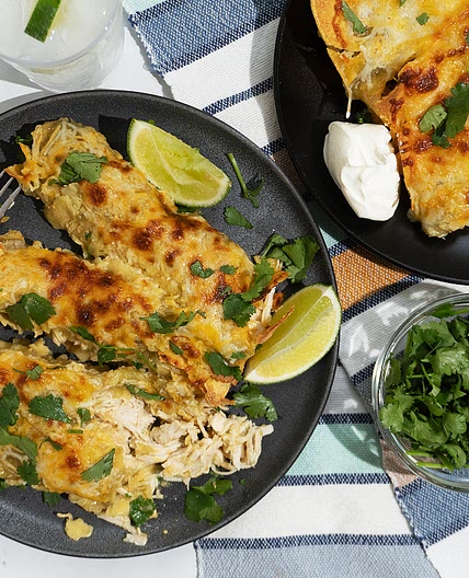 Green Chile Chicken Enchiladas