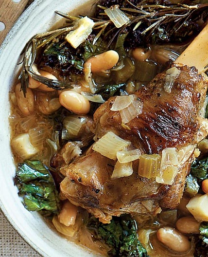 Slow-braised lamb with fennel, rosemary, garlic and lemon