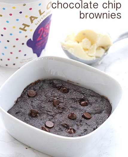 Single Serve Chocolate Chip Brownies