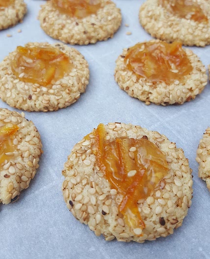 Tahini Marmalade Thumbprints