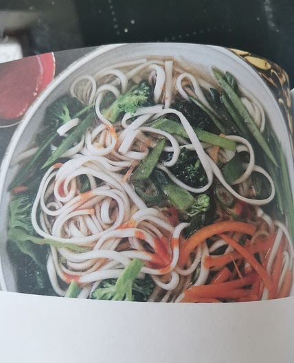 Veggie noodle soup and ginger soup