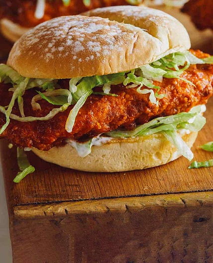 Baked Nashville Honey Hot Chicken Sandwiches