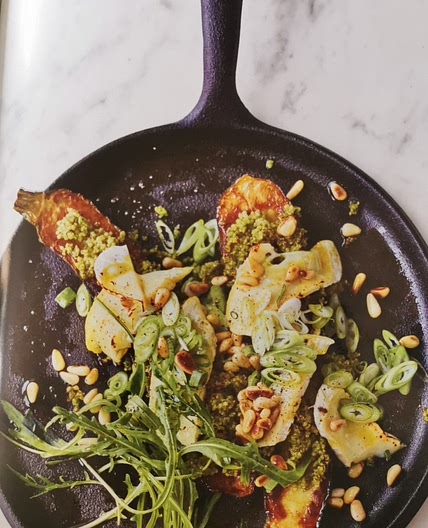 Green couscous stuffed courgette