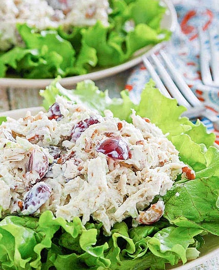 Chicken Salad with Grapes, Apples, & Pecans (Fancy Nancy Chicken Salad Chick Copycat)