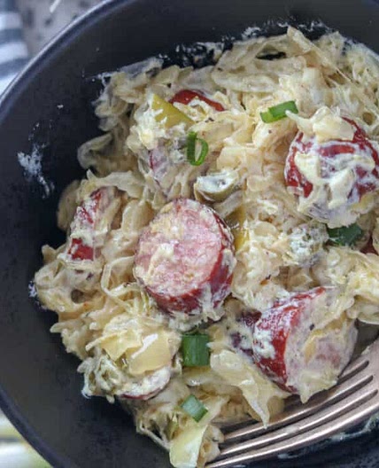 Creamy Keto Kielbasa and Sauerkraut