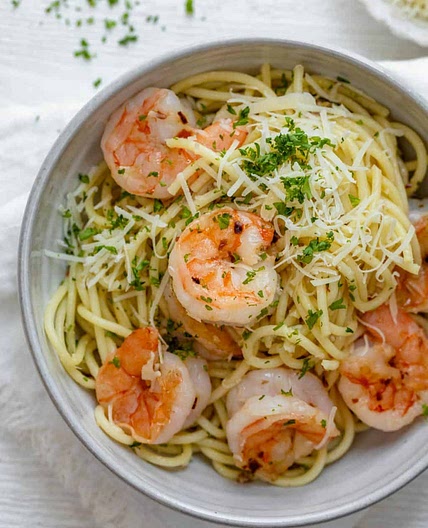 Garlic Shrimp Spaghetti
