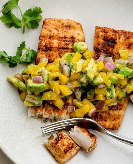 Grilled Mahi Mahi with Avocado Salsa