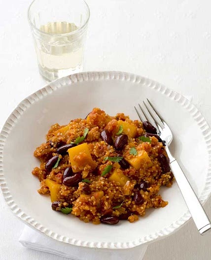 Butternut squash chilli with quinoa