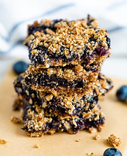 Blueberry Hemp Crumble Bars