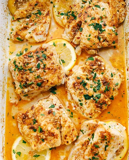 Baked Cajun Garlic Butter Cod