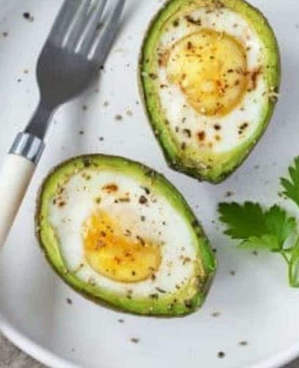 Air Fryer Baked Avocado Eggs