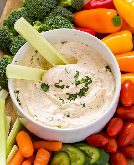Easy Veggie Dip Recipe (HIGH PROTEIN VERSION)