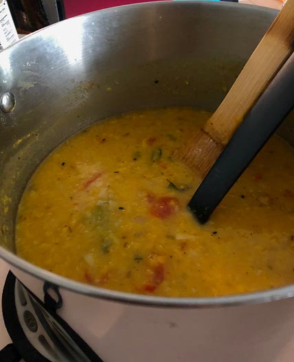 Split red lentil daal with tadka