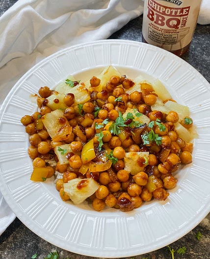 Sweet & Spicy BBQ Chickpea Bowl