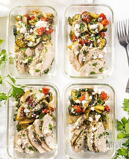 Low Carb Greek Chicken Meal Prep Bowls Recipe