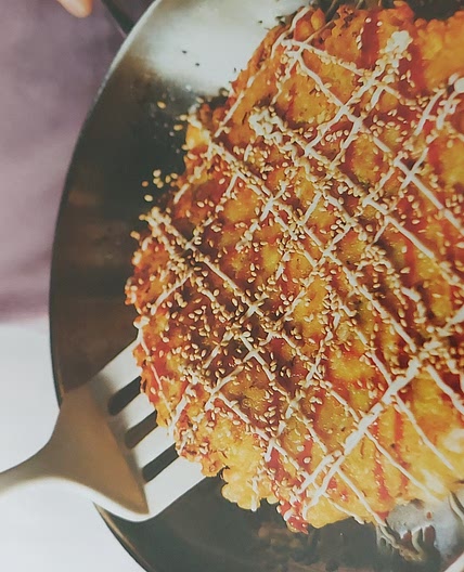 CHEESY CABBAGE + TOFU JAPANESE-INSPIRED PANCAKES