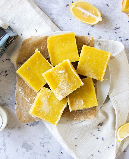 Vegan Lemon Lavender Bars