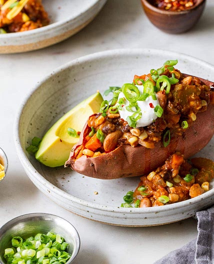 Chili and Sweet Potato Bowl