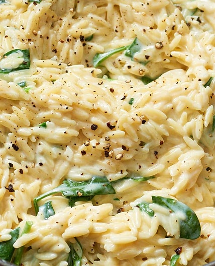 One-Pot Spinach Orzo with Parmesan