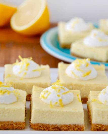 Easy lemon cheesecake bars🍋