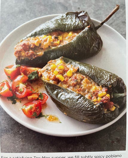 Cheesy Stuffed Poblanos